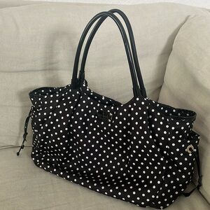 Kate Spade Large Polka Dot Tote Black and White
